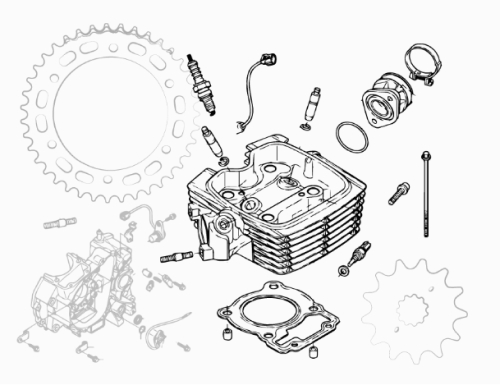Diagrama de peças do motor